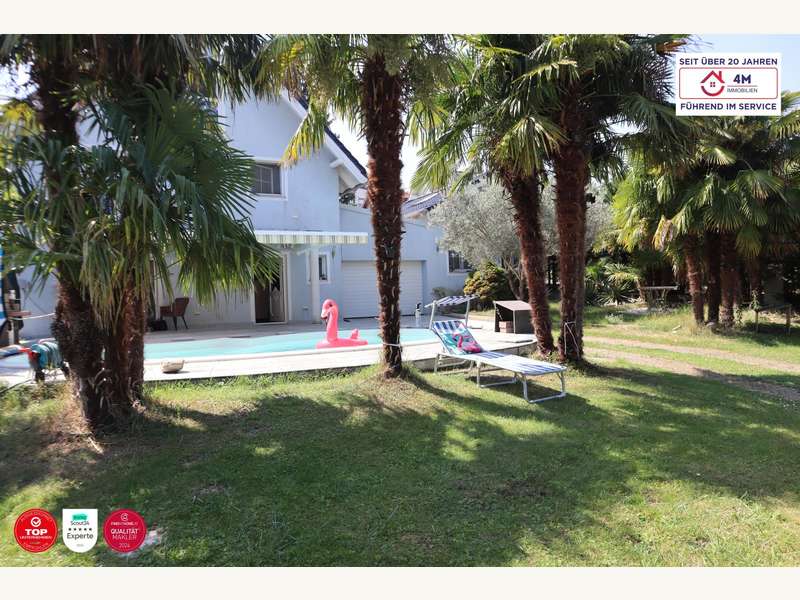 Garten – Vorderseite mit Palmenhaus - Einfamilienhaus Wien - Bild 1