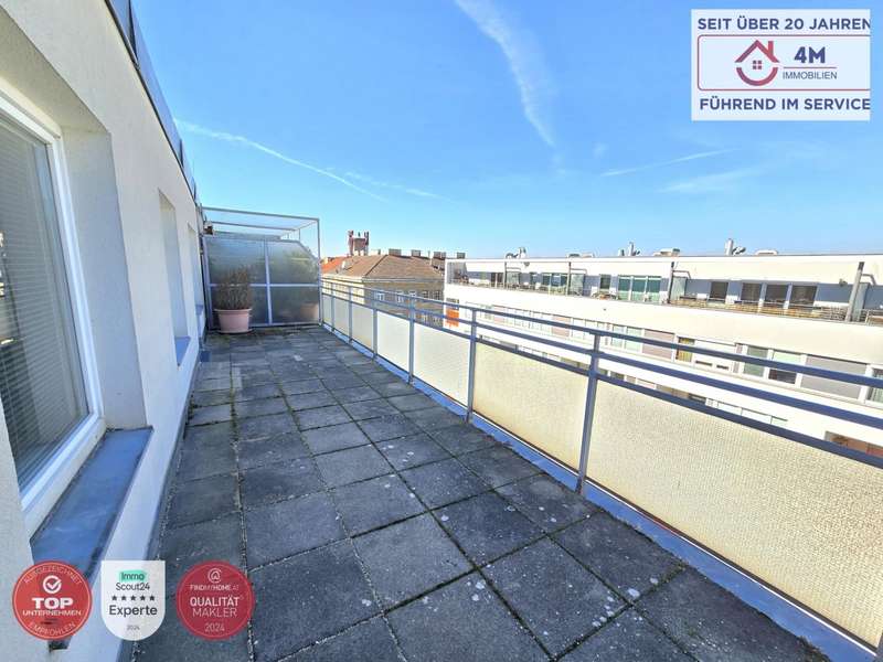 Wohnzimmer mit Terrasse 1 - Penthouse Wien  Meidling - Bild 1