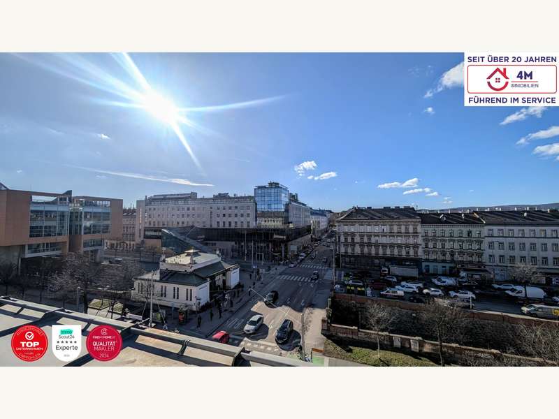 Wohnraum mit Küche - Eigentumswohnung Wien  Neubau - Bild 1